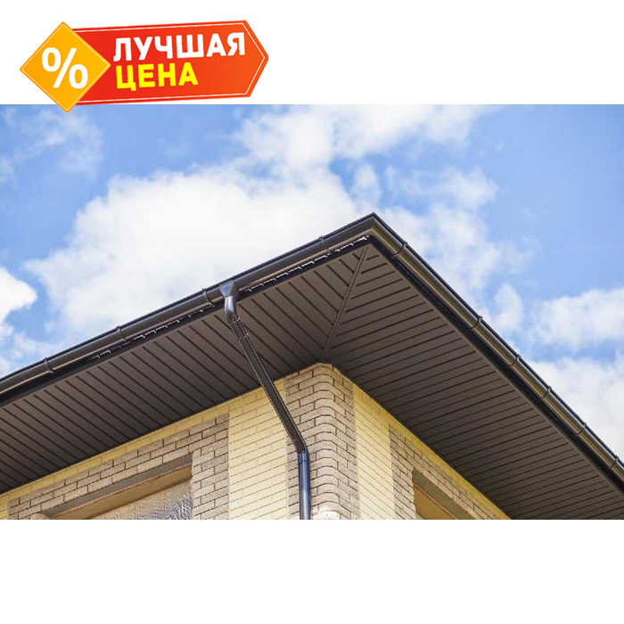Софит металлический центральная перфорация 0,5 Satin Мatt RAL8004 терракота